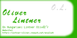 oliver lintner business card